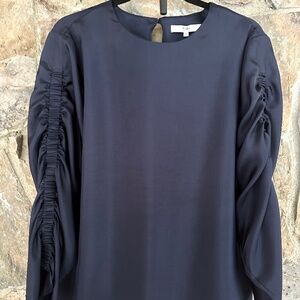 TIbi Navy Satin blouse